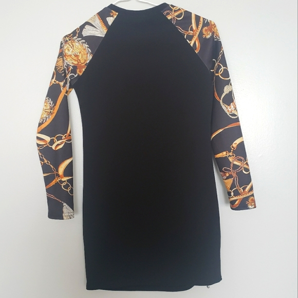 👑NWOT Little Girls SHEIN Back and Chain Print Dress👑 - Picture 4 of 6